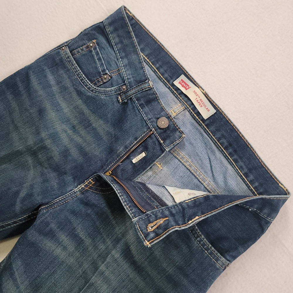 Levi's 502 Regular Taper Jeans Boys Size‎ 16 Reg 28x28 Blue Denim Cotton Blend